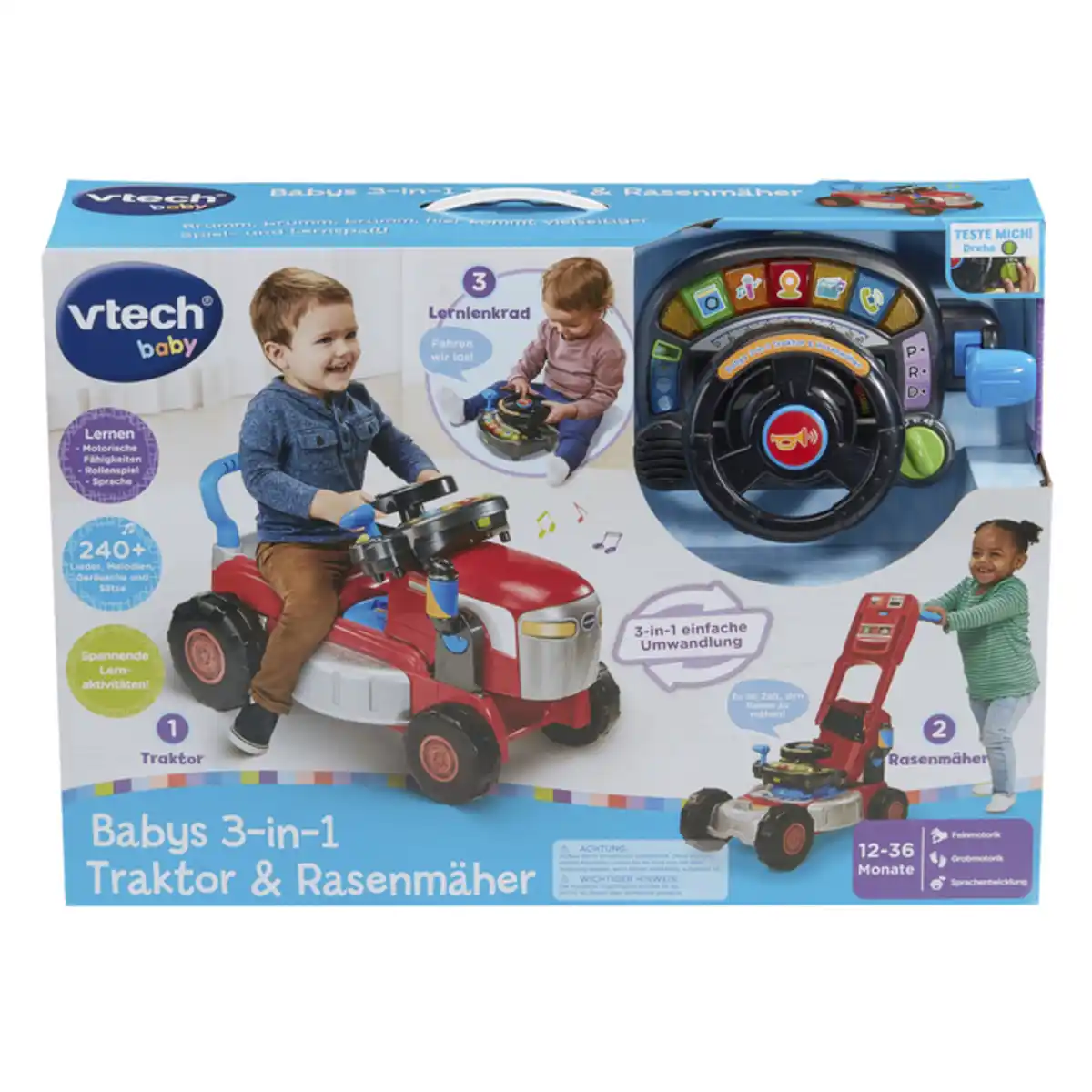 Bild 1 von VTech - 3 in 1 Traktor & Rasenmäher