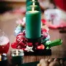 Bild 2 von VINTERFINT Kerzen-/Teelichthalter, für 4 Kerzen schwarz, 54x15x7 cm