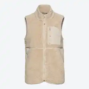 Damen-Indoor-Teddy-Weste mit Brusttasche