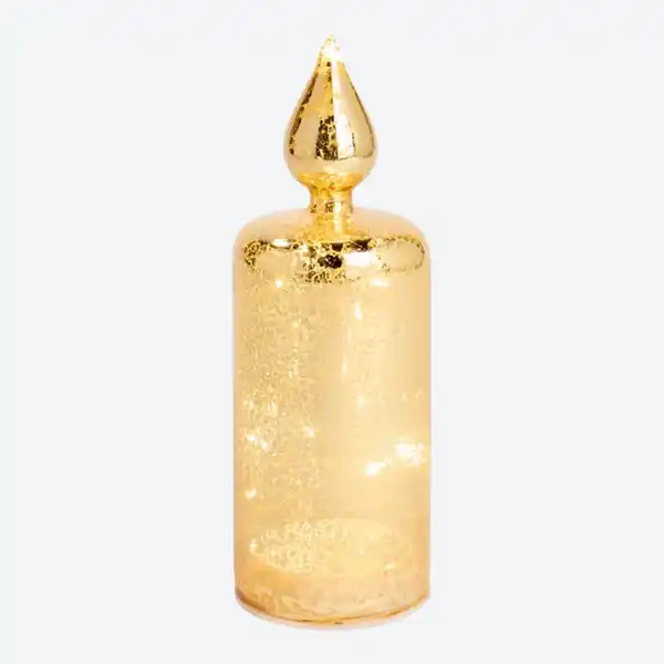 Bild 4 von LED-Glaskerze in Gold-Optik