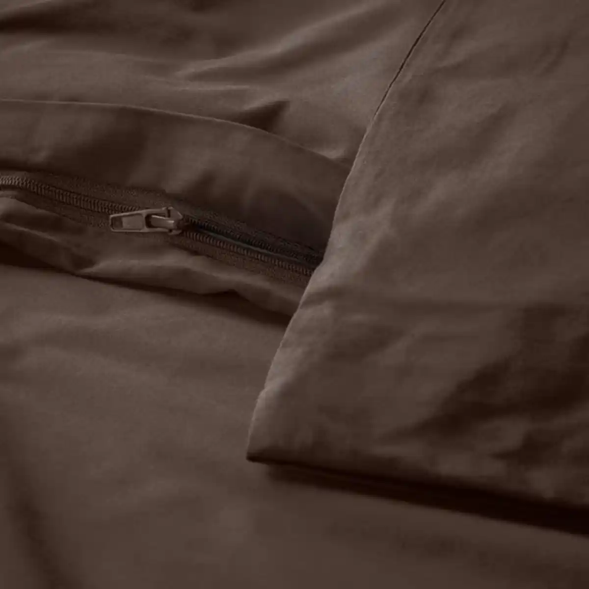 Bild 4 von HAMPFLOCKEL Bettwäsche-Set, 2-teilig, braun, 155x220/80x80 cm