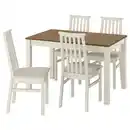 Bild 1 von ÅLHULT / ÅLHULT Tisch und 4 Stühle, beige/braun/Kabusa hellbeige beige, 120/170x80 cm