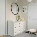 Bild 3 von HAUGA Kommode mit 6 Schubladen, weiß, 138x46x84 cm