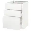 Bild 1 von METOD / MAXIMERA Unterschrank mit 3 Schubladen, weiß/Voxtorp matt weiß, 60x60 cm