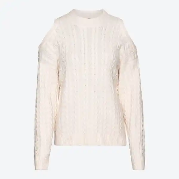 Bild 3 von Damen-Zopfstrickpullover mit Cut-Outs
