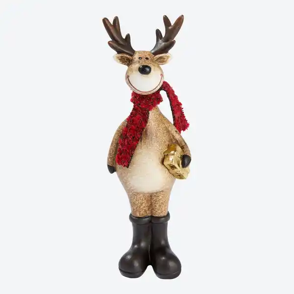 Bild 1 von Deko-Rentier mit Schal, ca. 6x6x19,5 cm