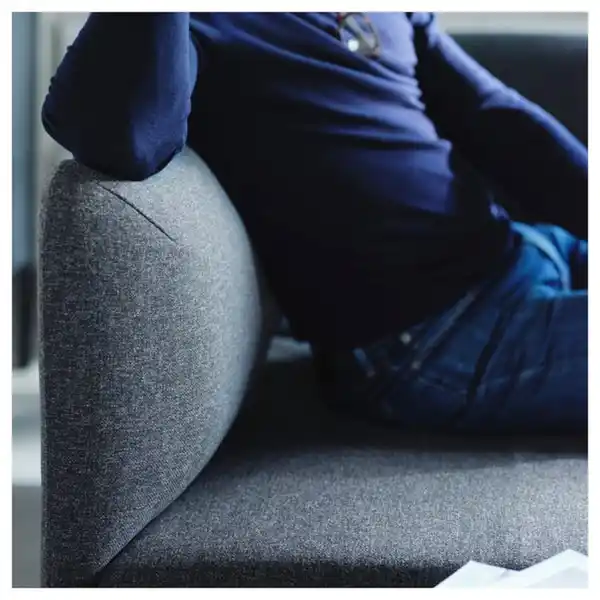 Bild 3 von LILLEHEM Modulecksofa 2-sitzig, Gunnared dunkelgrau/Metall