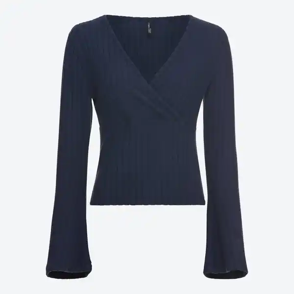 Bild 3 von Damen-Langarmshirt mit Trompetenärmeln