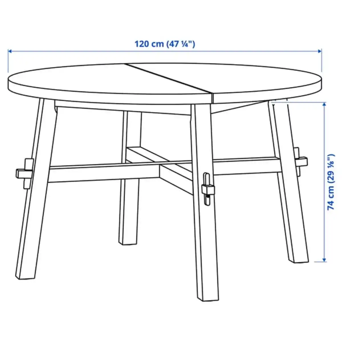 Bild 4 von SKOGSTA Tisch, Akazie, 120 cm