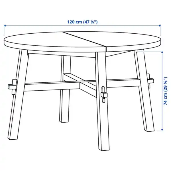 Bild 4 von SKOGSTA Tisch, Akazie, 120 cm