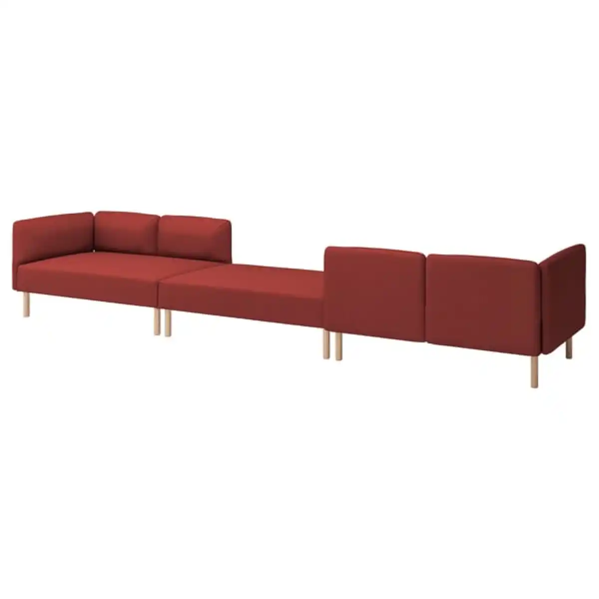 Bild 1 von LILLEHEM 6er-Sitzelement, Gunnared/braunrot Holz