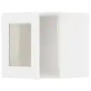 Bild 1 von METOD Wandschrank mit Vitrinentür, weiß Enköping/weiß Holzeffekt, 40x40 cm