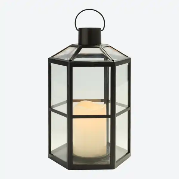 Bild 4 von LED-Laterne mit LED-Kerze, ca. 18x16x28 cm