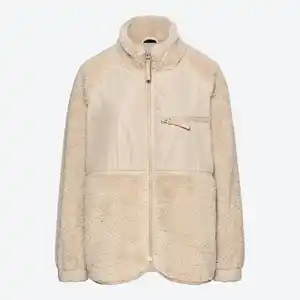 Damen-Teddy-Jacke mit Brusttasche