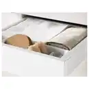 Bild 2 von METOD / MAXIMERA Wandschr. mit Vitrinentür/2 Schubl., weiß/Bodbyn elfenbeinweiß, 40x100 cm