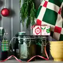 Bild 3 von VINTERFINT Dose mit Deckel, Glas grün, 1 l