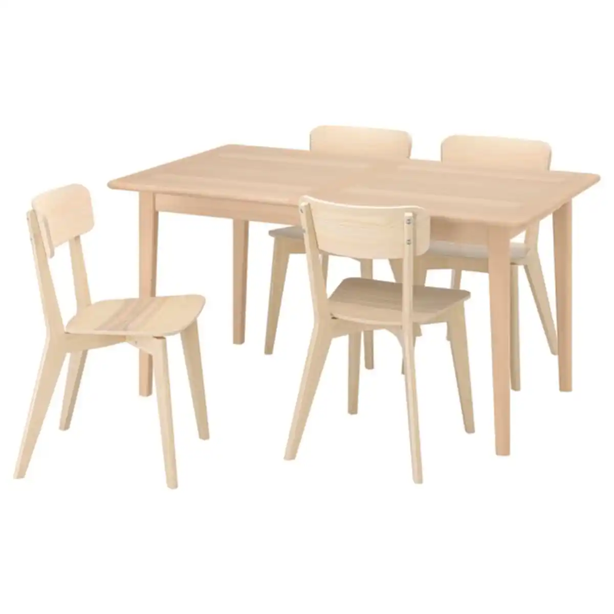 Bild 1 von SKANSNÄS / LISABO Tisch und 4 Stühle, Buche hell Furnier/Esche, 150/205 cm