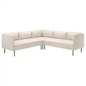 LILLEHEM Modulecksofa 4-sitzig, Vissle beige/Metall