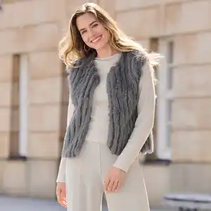 Damen-Outdoor-Kunstfellweste