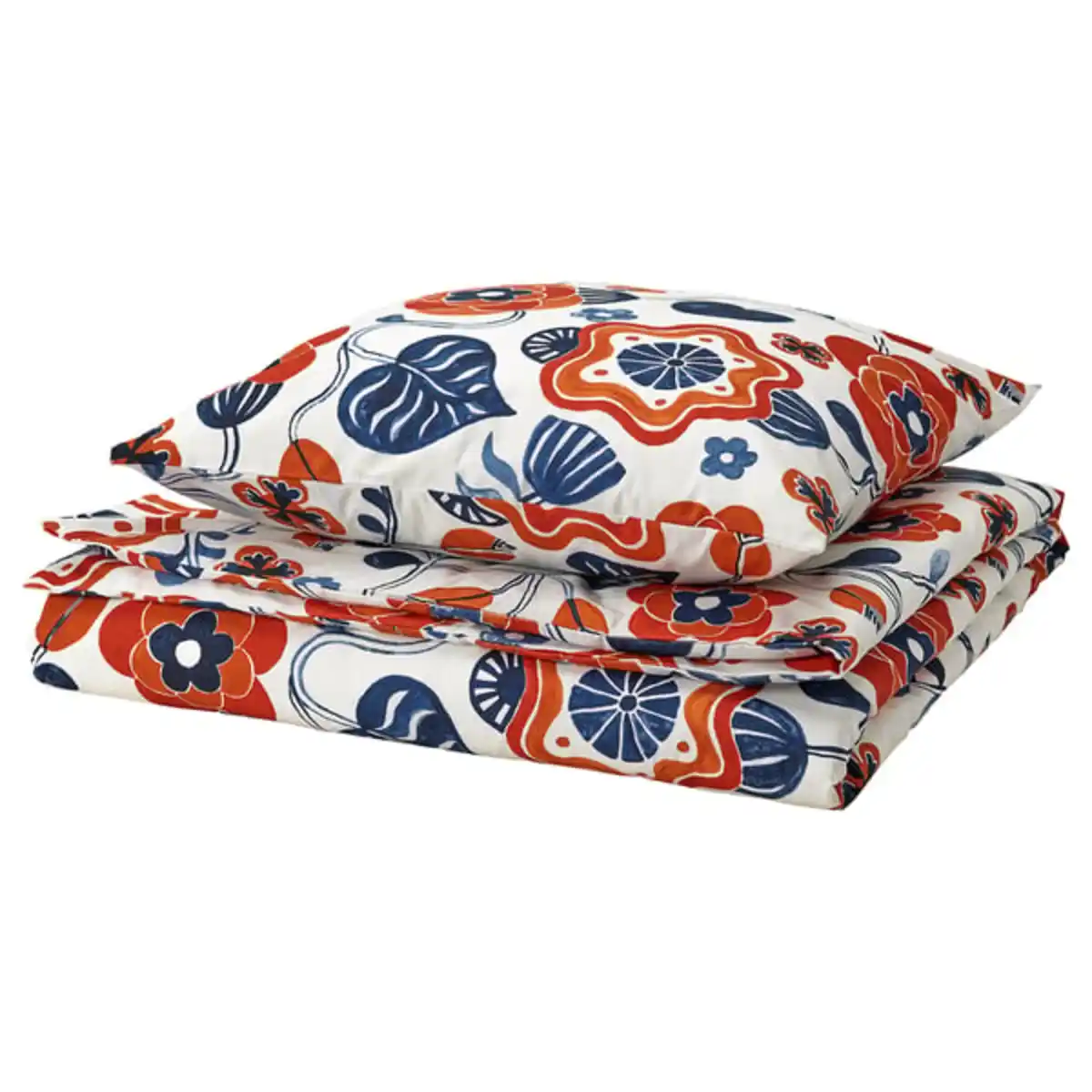 Bild 1 von KANONVISKA Bettwäsche-Set, 2-teilig, weiß bunt/Blumenmuster, 140x200/80x80 cm