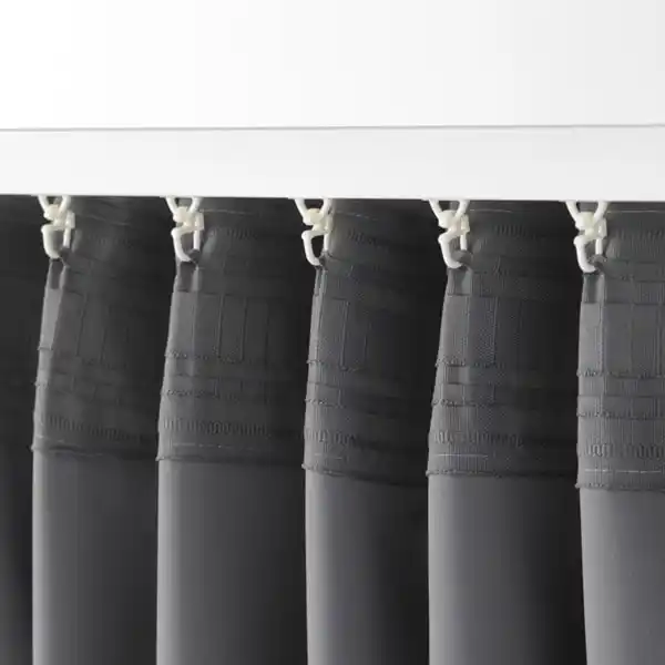Bild 4 von MAJGULL 2 Gardinenschals (verdunk.), grau/mit Gardinenband, 145x250 cm