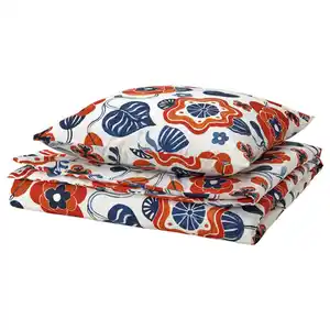 KANONVISKA Bettwäsche-Set, 2-teilig, weiß bunt/Blumenmuster, 155x220/80x80 cm