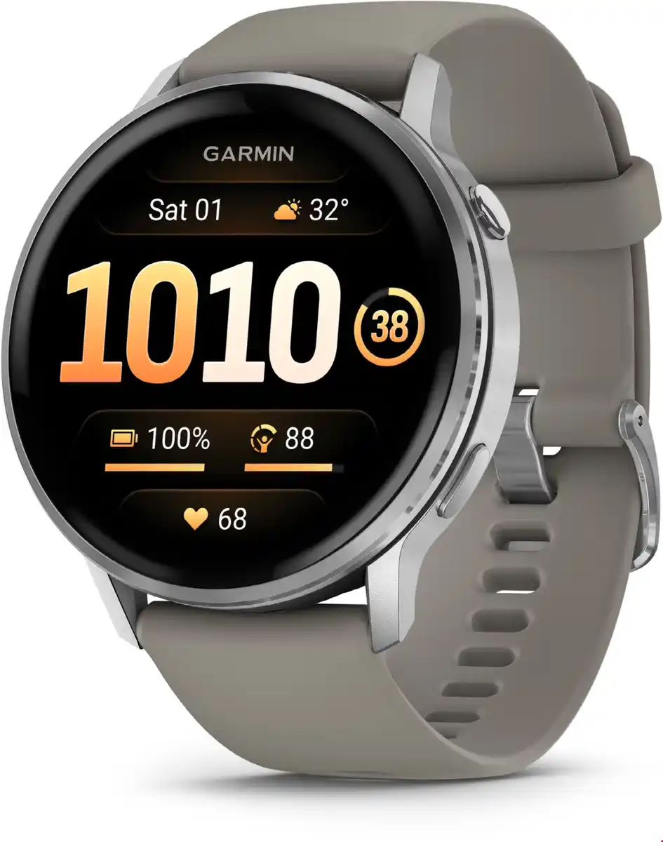 Bild 1 von Venu 4 (45mm) Sportuhr mit Silikon-Armband (22mm) schwarz/silber/grau