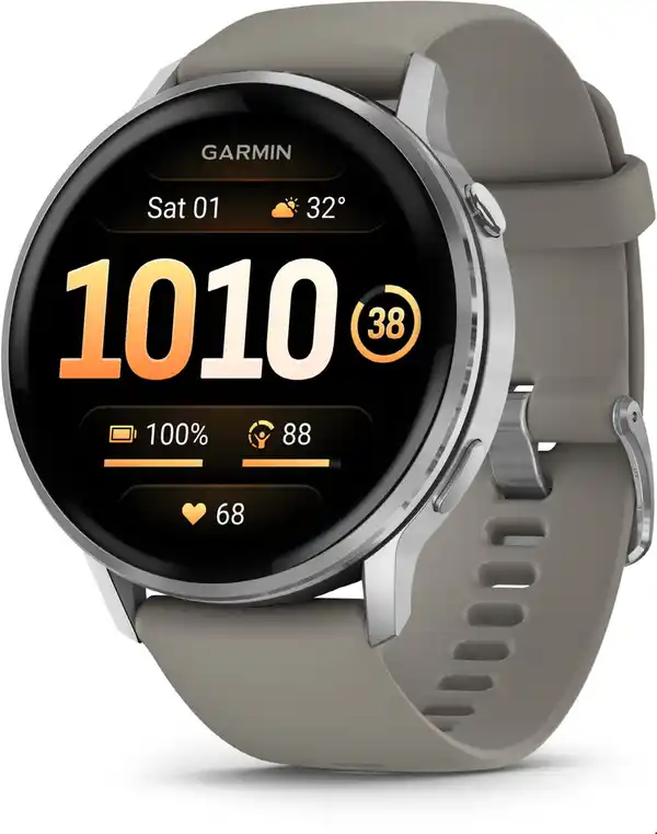 Bild 1 von Venu 4 (45mm) Sportuhr mit Silikon-Armband (22mm) schwarz/silber/grau