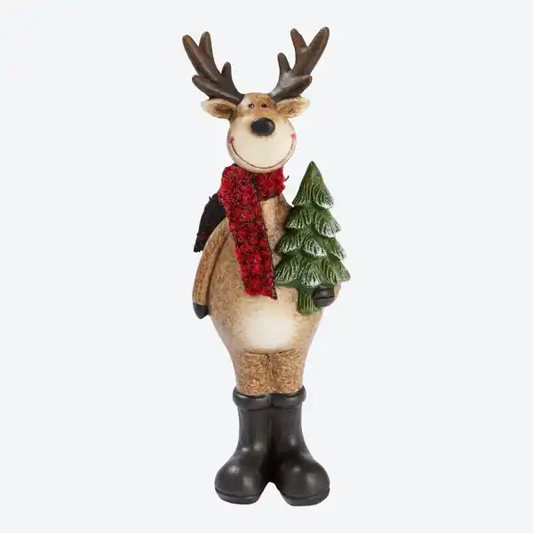 Bild 1 von Deko-Rentier mit Schal, ca. 6x6x19,5 cm