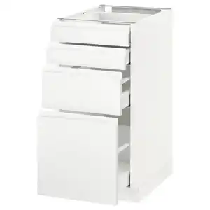 METOD / MAXIMERA Unterschr., 4 Fronten/4 Schubladen, weiß/Voxtorp matt weiß, 40x60 cm