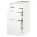 Bild 1 von METOD / MAXIMERA Unterschr., 4 Fronten/4 Schubladen, weiß/Voxtorp matt weiß, 40x60 cm