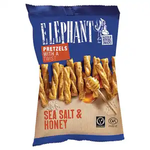 ELEPHANT Twisted Pretzels, Honig/Salz