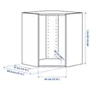 Bild 2 von METOD Korpus Wandeckschrank, weiß, 68x37x80 cm
