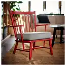 Bild 2 von PERSBOL Sessel, braunrot/Tibbleby beige/grau