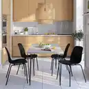 Bild 2 von SKÅLSTA Tisch, helles Graubeige/Haarnadel schwarzgrau, 140x80 cm