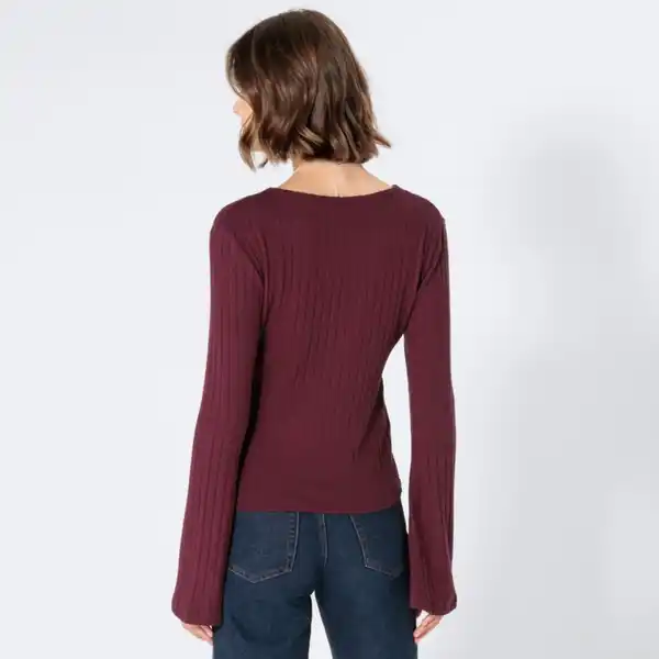 Bild 4 von Damen-Langarmshirt mit Trompetenärmeln