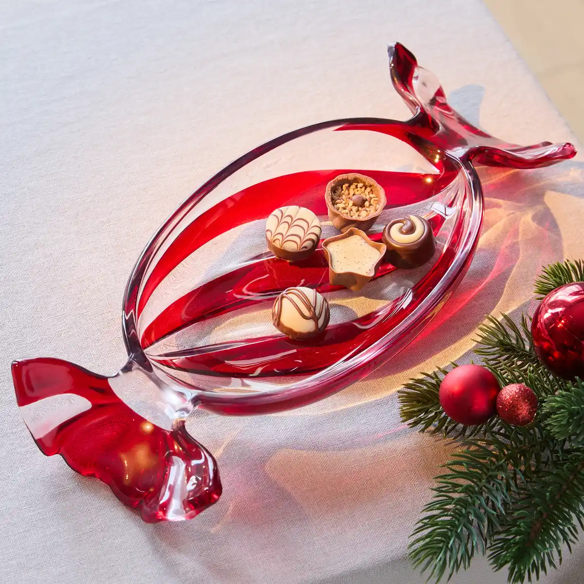 Bild 1 von Servierteller in Bonbon-Design, Ø ca. 33x15x4,5 cm