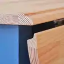 Bild 3 von OMMJÄNGE Klapptisch, Kiefer/lasiert blau, 134x82 cm