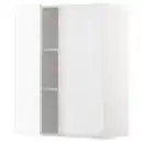 Bild 1 von METOD Wandschrank mit Böden und 2 Türen, weiß/Voxtorp Hochglanz/weiß, 80x100 cm