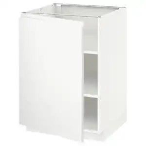 METOD Unterschrank mit Böden, weiß/Voxtorp matt weiß, 60x60 cm