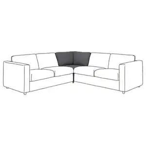 VIMLE Eckelement, Gunnared mittelgrau