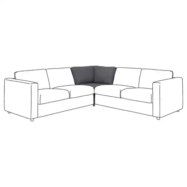 Bild 1 von VIMLE Eckelement, Gunnared mittelgrau