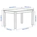 Bild 4 von ÅLHULT Tisch, beige/braun, 120x80 cm