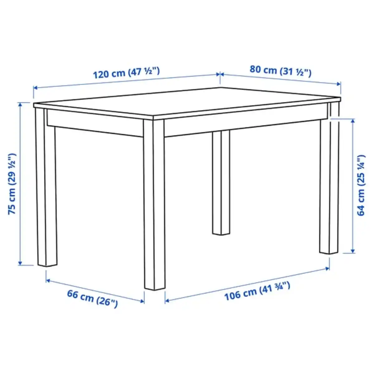 Bild 4 von ÅLHULT Tisch, beige/braun, 120x80 cm