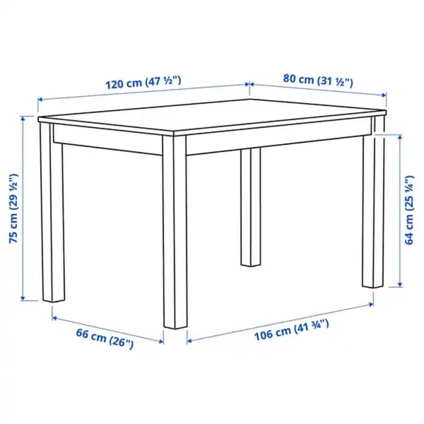 Bild 4 von ÅLHULT Tisch, beige/braun, 120x80 cm