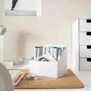 Bild 2 von FJÄDERHARV Schreibutensilienfach, weiß, 16x16 cm