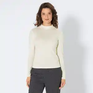 Damen-Langarmshirt mit Struktur