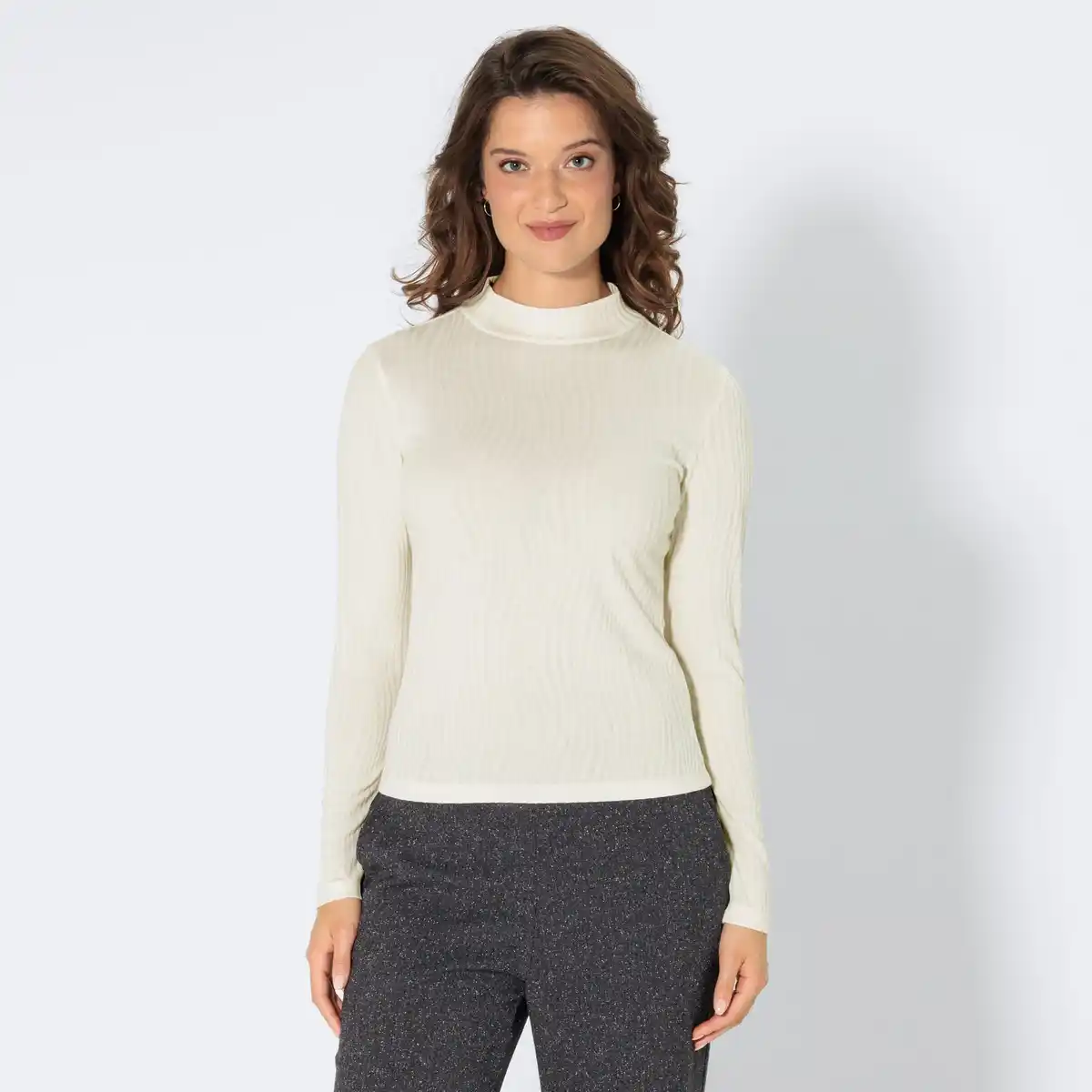 Bild 1 von Damen-Langarmshirt mit Struktur