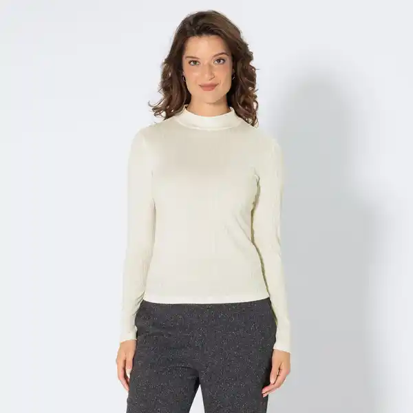 Bild 1 von Damen-Langarmshirt mit Struktur