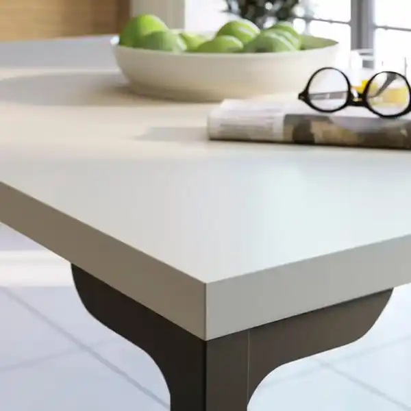 Bild 2 von SKÅLSTA Tisch, helles Graubeige/gerade schwarzgrau, 140x80 cm